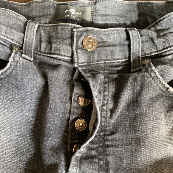 7 for All Man Kind - Black - Monroe Shorts - Picture 2 of 7